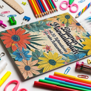 Eins meiner Achtsamkeits-Malbücher für Erwachsene mit floralen Motiven – Ausmalen für Ruhe und Entspannung.