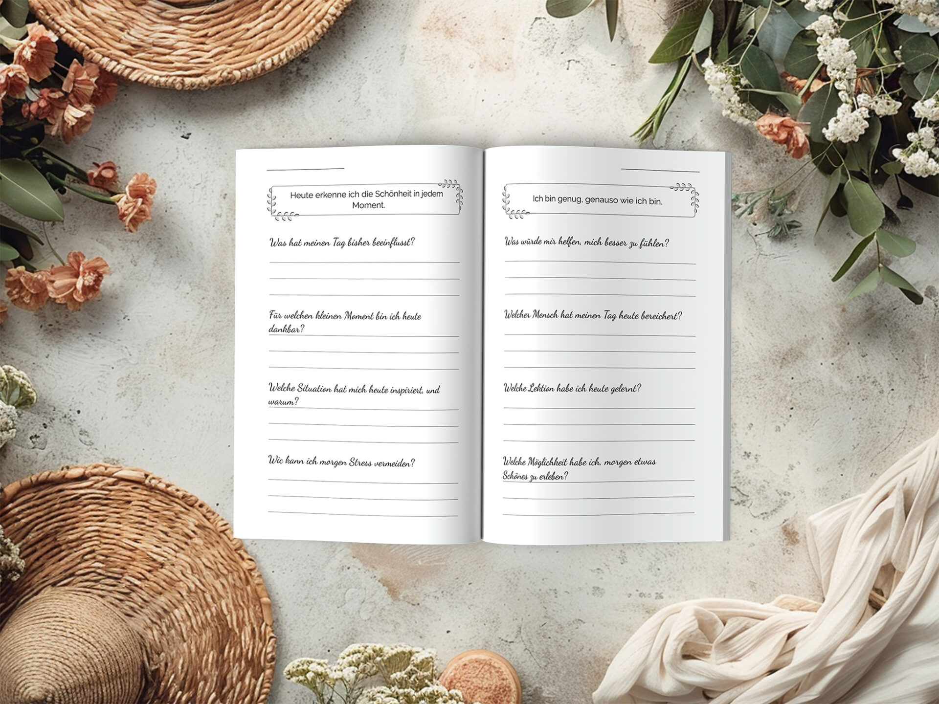 Dankbarkeitstagebuch (PDF) – 12 Wochen für mehr Achtsamkeit & innere Stärke – Bild 2