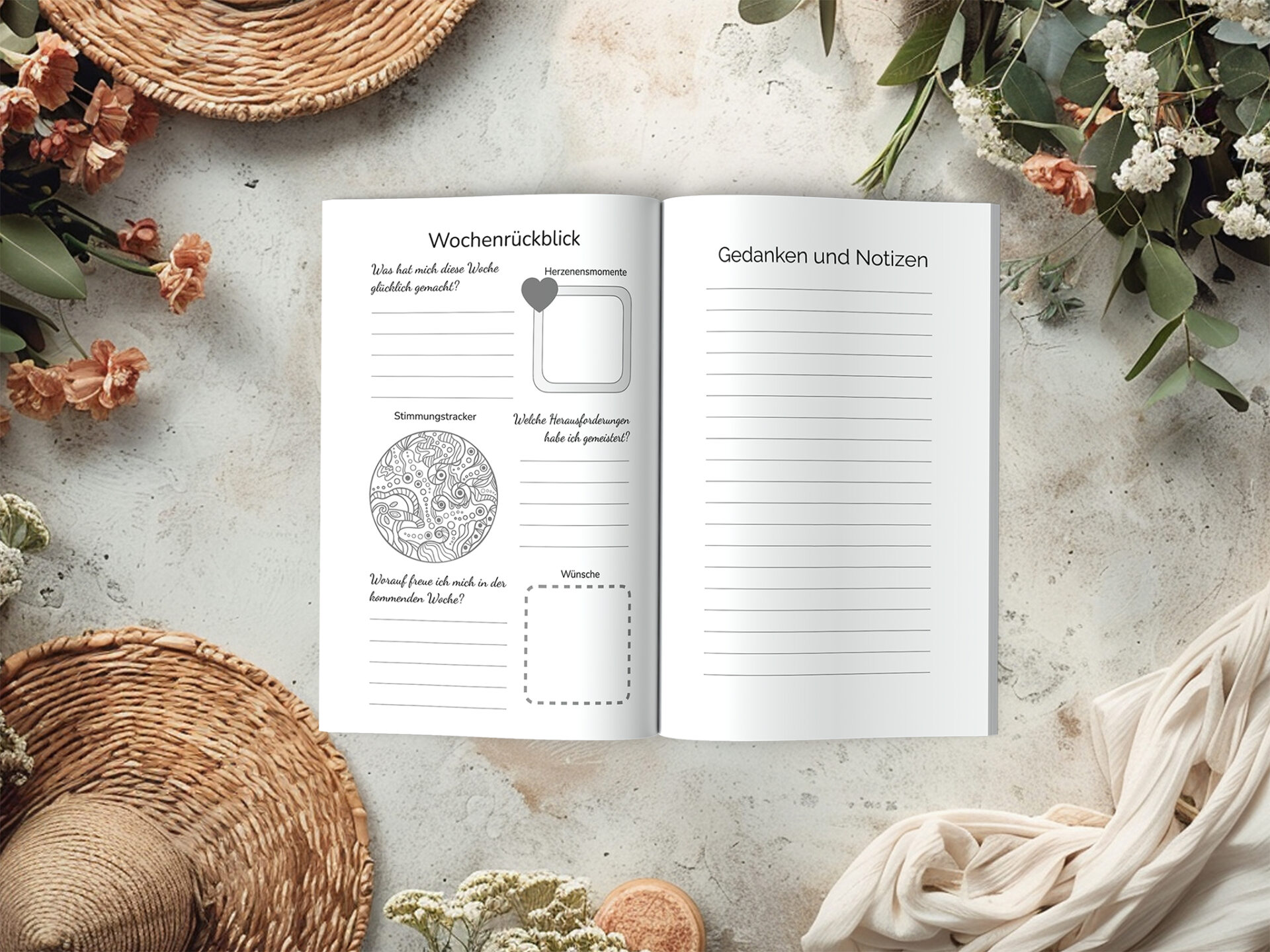 Dankbarkeitstagebuch (PDF) – 12 Wochen für mehr Achtsamkeit & innere Stärke – Bild 4