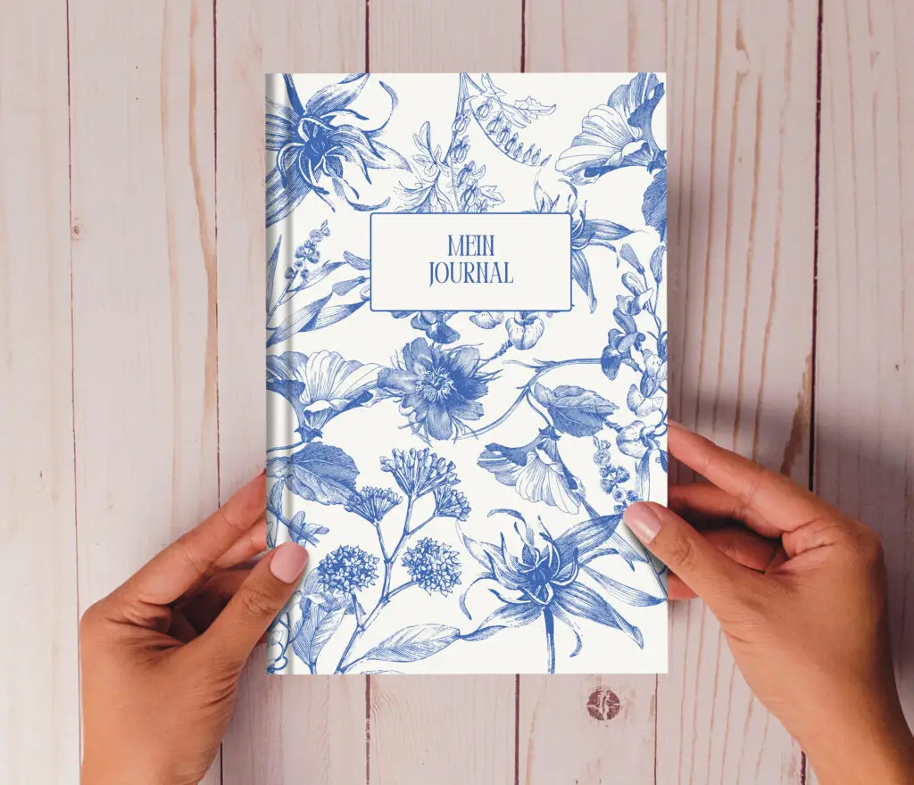 Florales Blumendesign blau