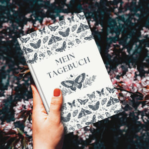 Nachtfalter Journal schwarz, liniertes Tagebuch