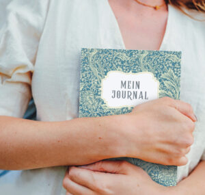 vintage journal blau