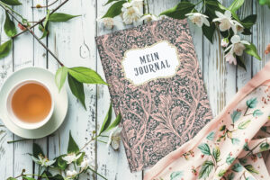 vintage journal rosa