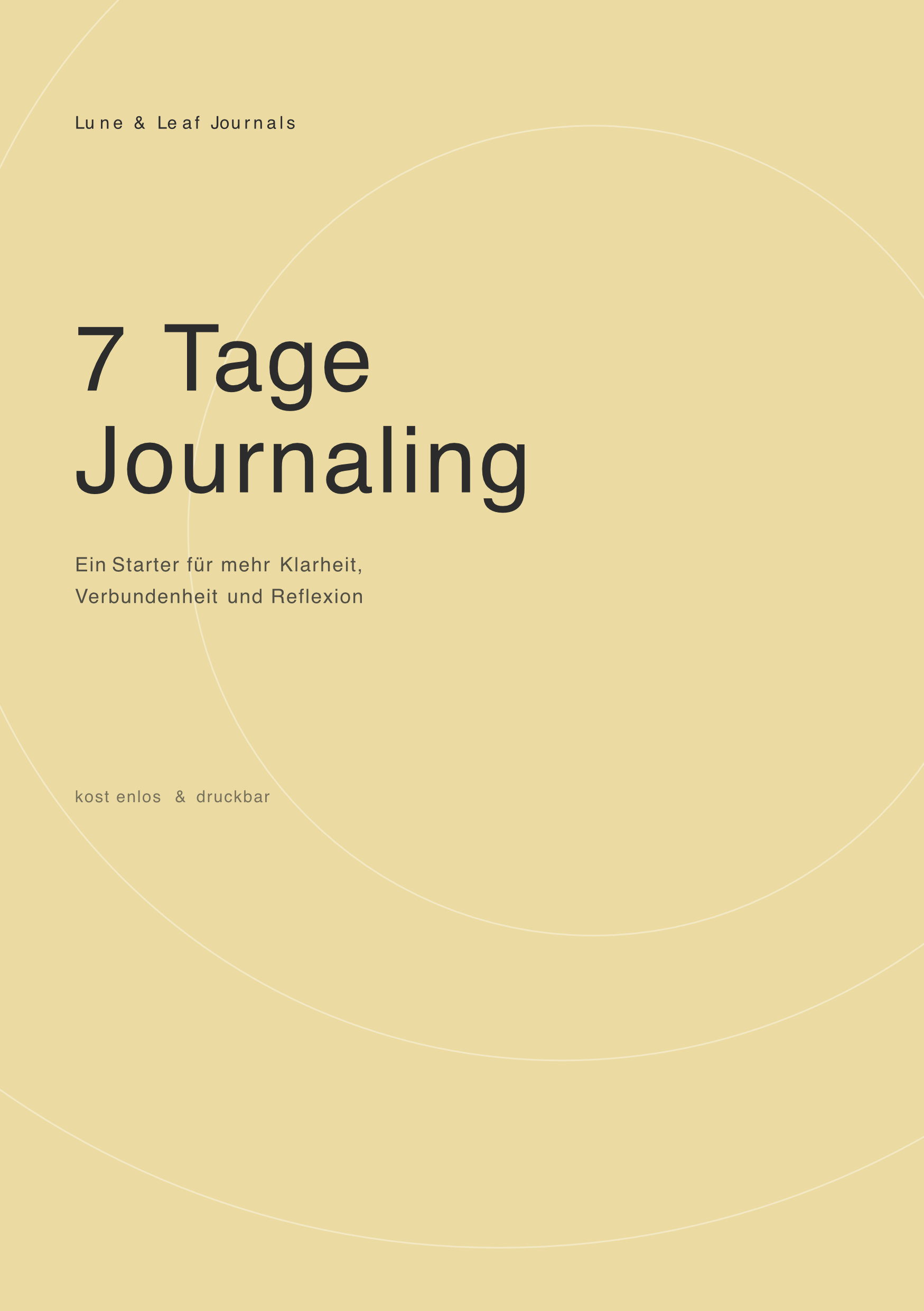 7 Tage Journaling Starter Cover – Freebie für Einsteiger