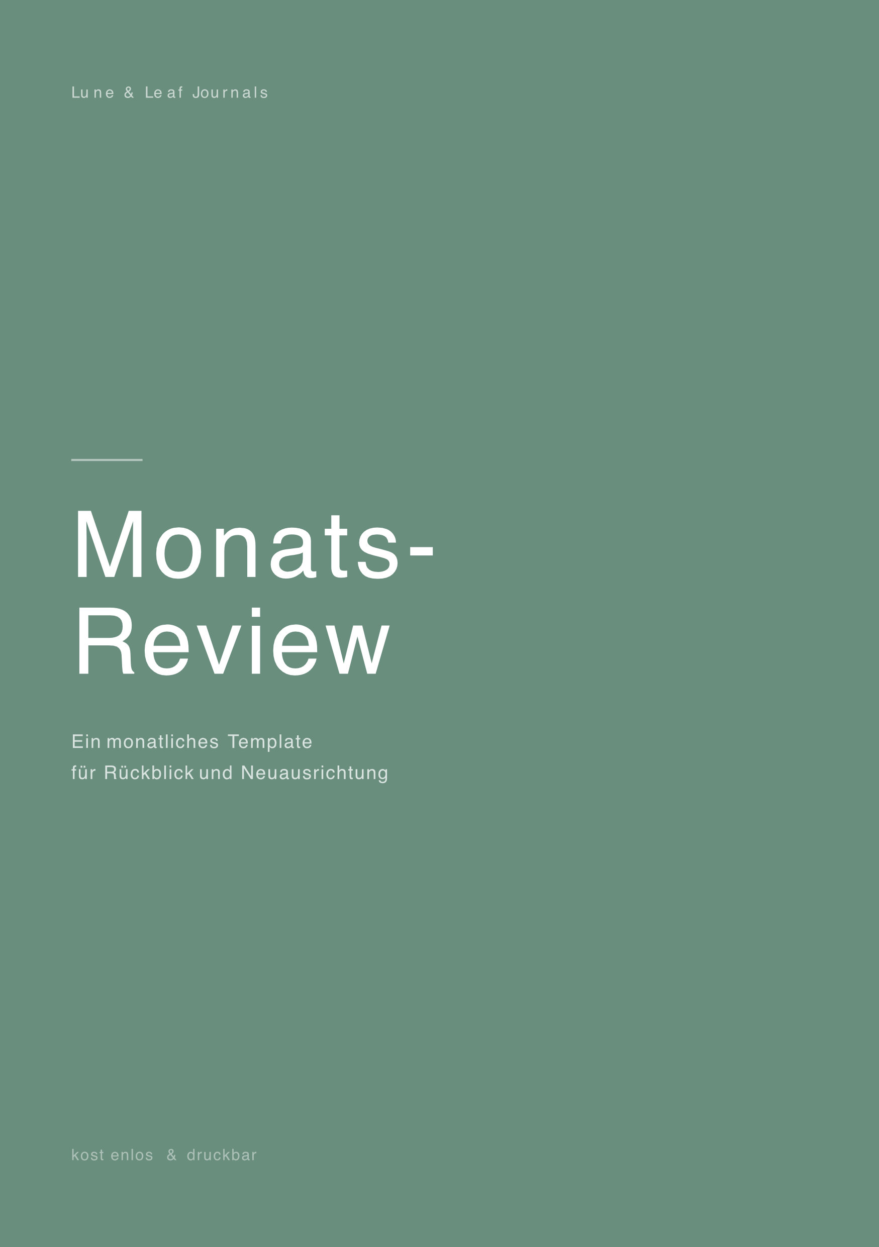 Monats-Review Cover – Template für monatlichen Rückblick