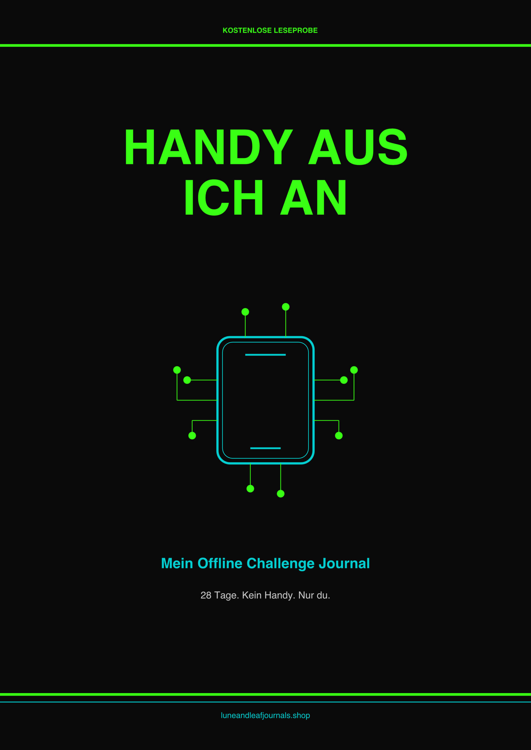 Handy-Fasten-Journal Cover – 28 Tage Offline Challenge