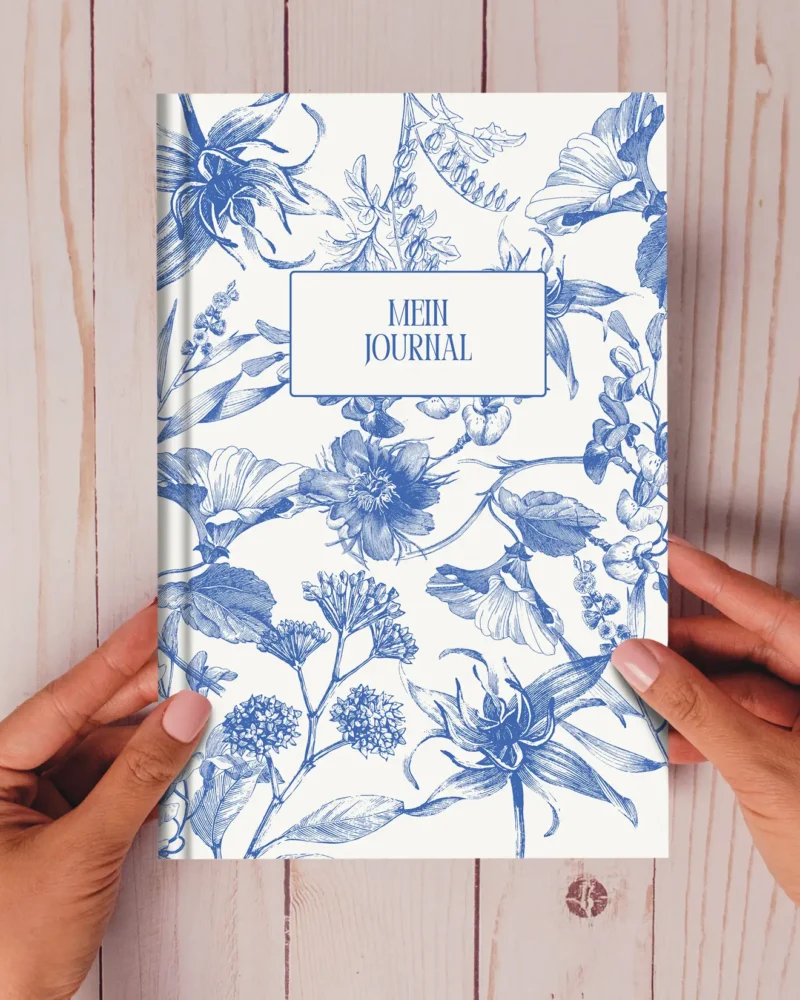 Florales Blumendesign blau