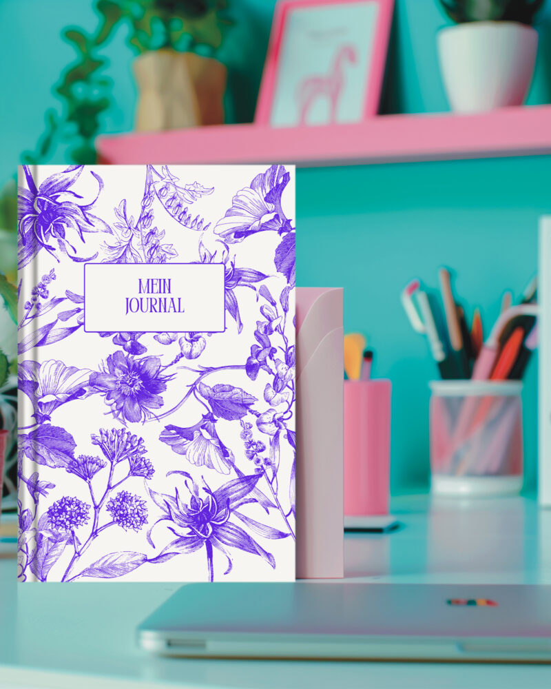 Florales Blumendesign lila 2