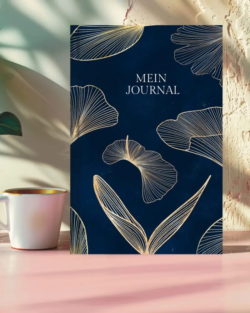 ginko leaves dunkelblau