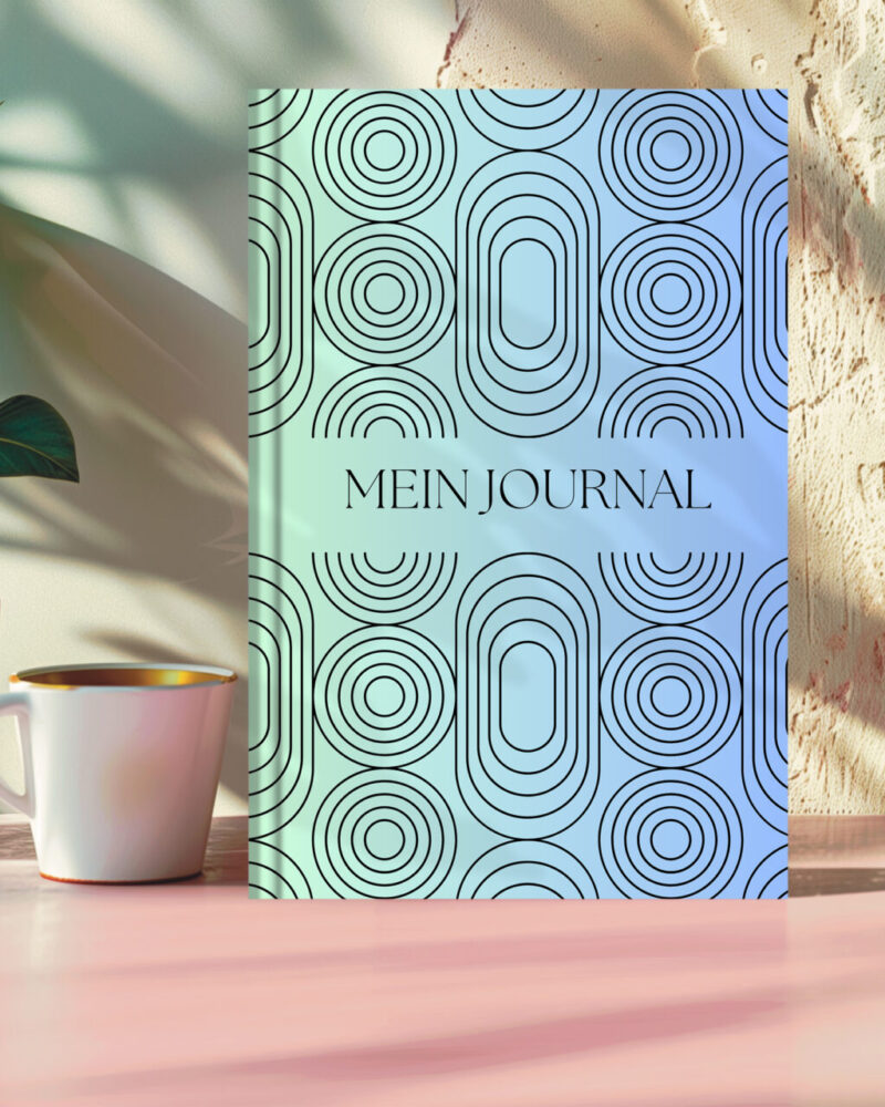 minimal kreise blau journal